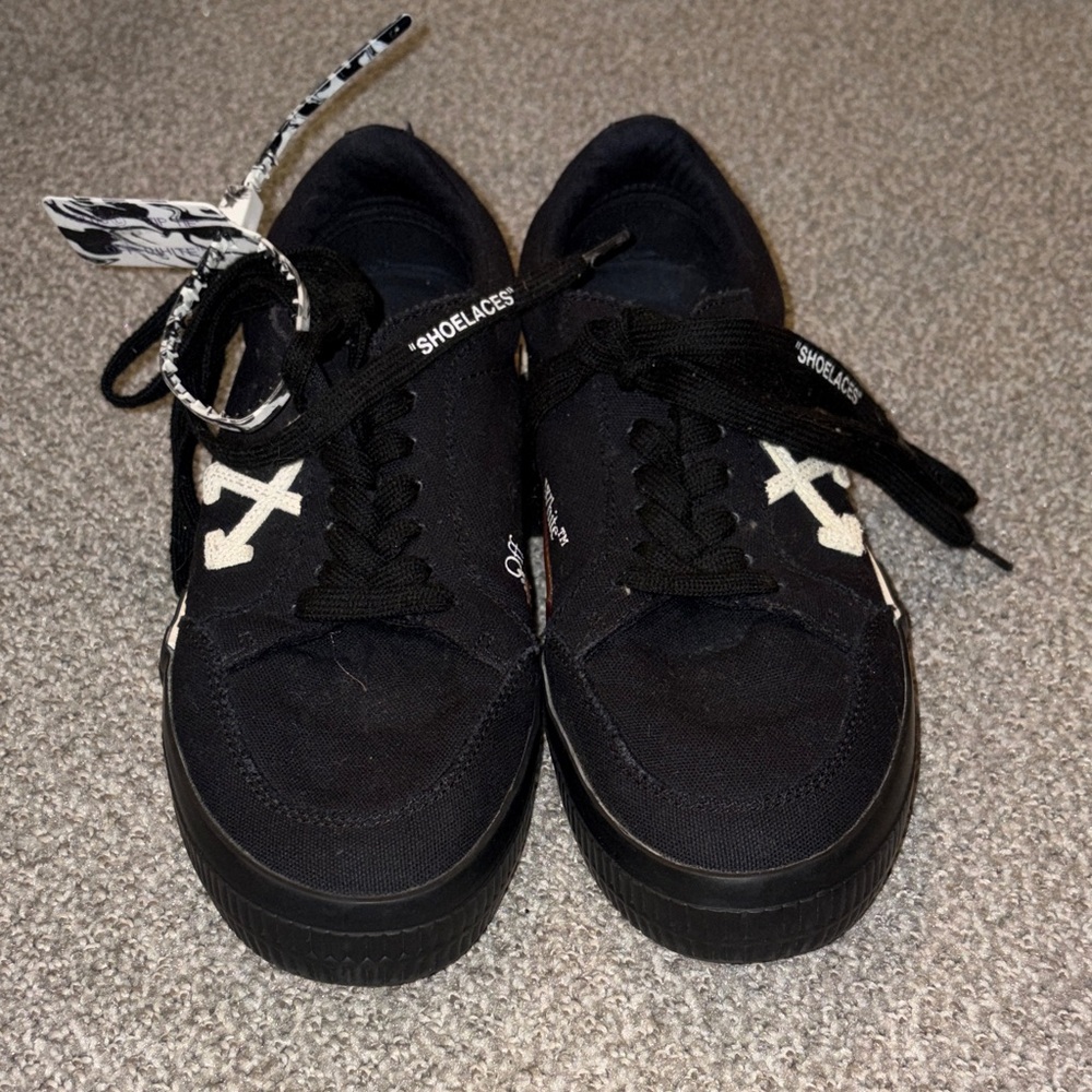 Off-White Black Sneakers with White Accents